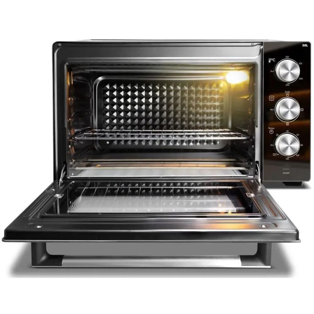 Forno Elétrico Philco 50 Litros Full Glass 4 Resistências PFE50PE