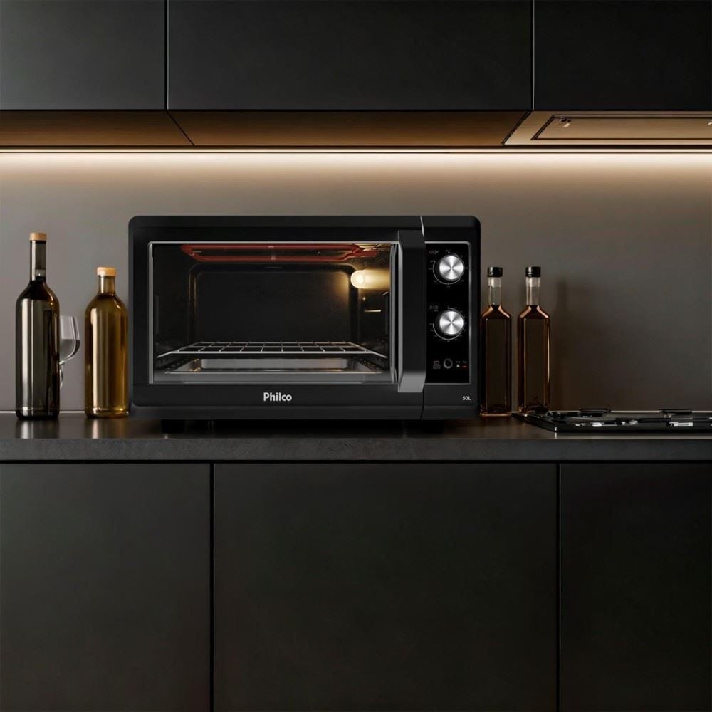 Forno Elétrico Philco 50 Litros Preto Autolimpante PFE56A