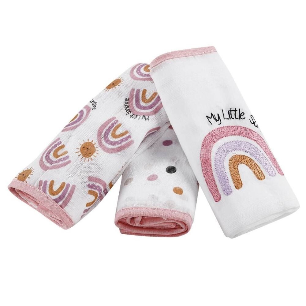Fralda Estampada com 3 Peças Havan Baby - Arco-Íris