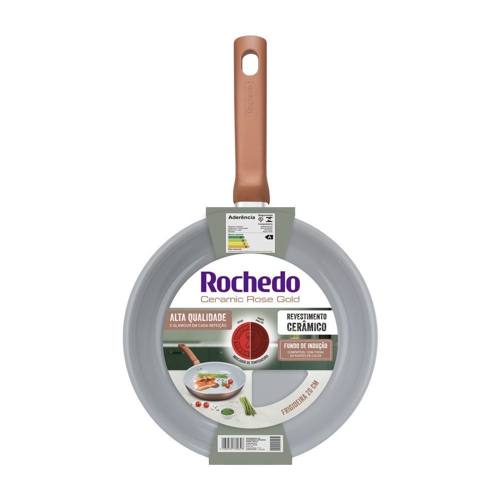 Frigideira 20Cm Rochedo Ceramic Rose Gold - ROSE GOLD