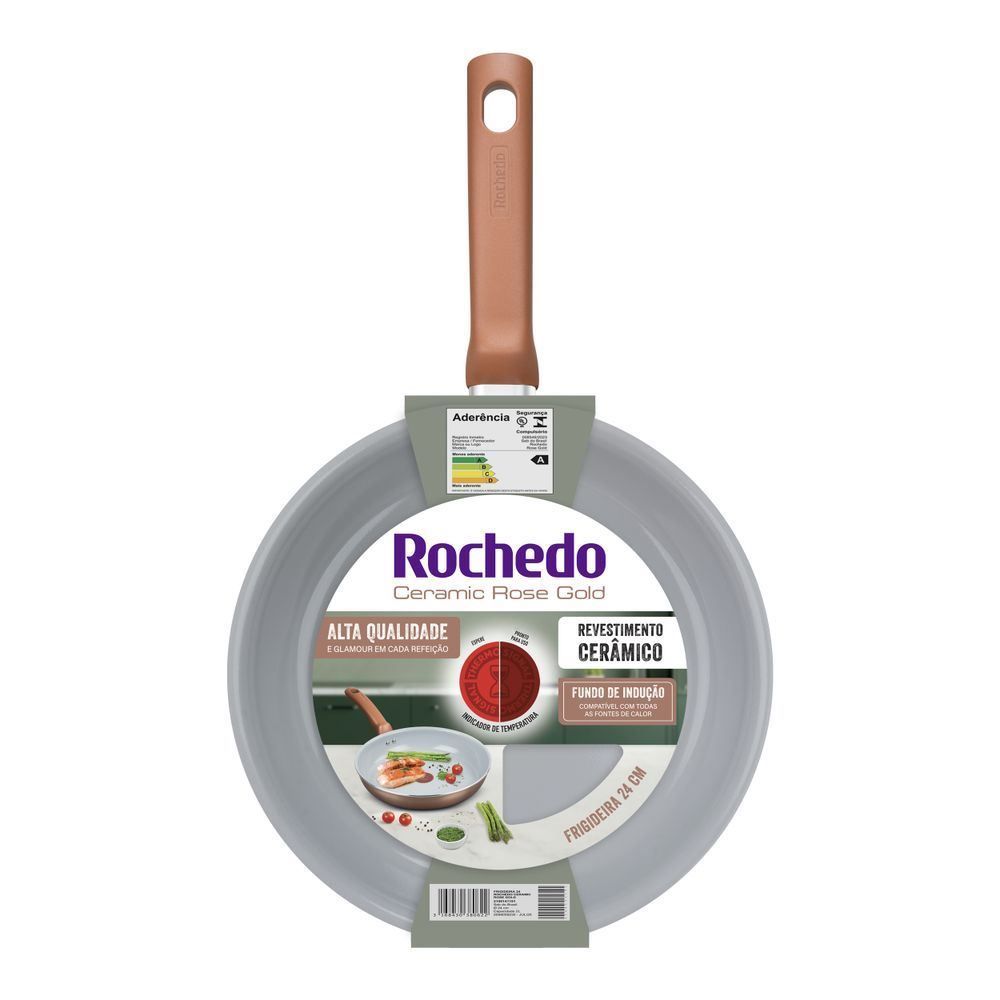 Frigideira 24Cm Rochedo Ceramic Rose Gold - ROSE GOLD