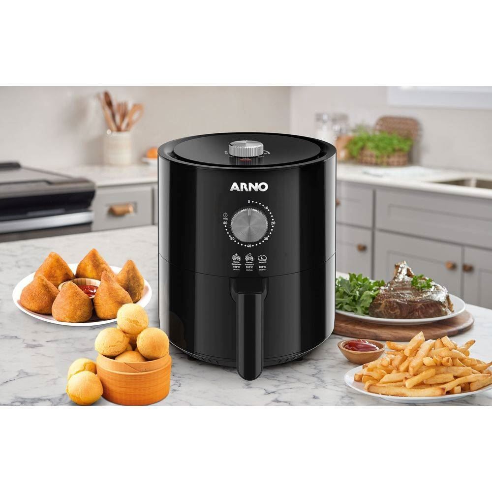 Fritadeira Air Fryer Arno Ultra Mecânica 4,2L Preta UFRP