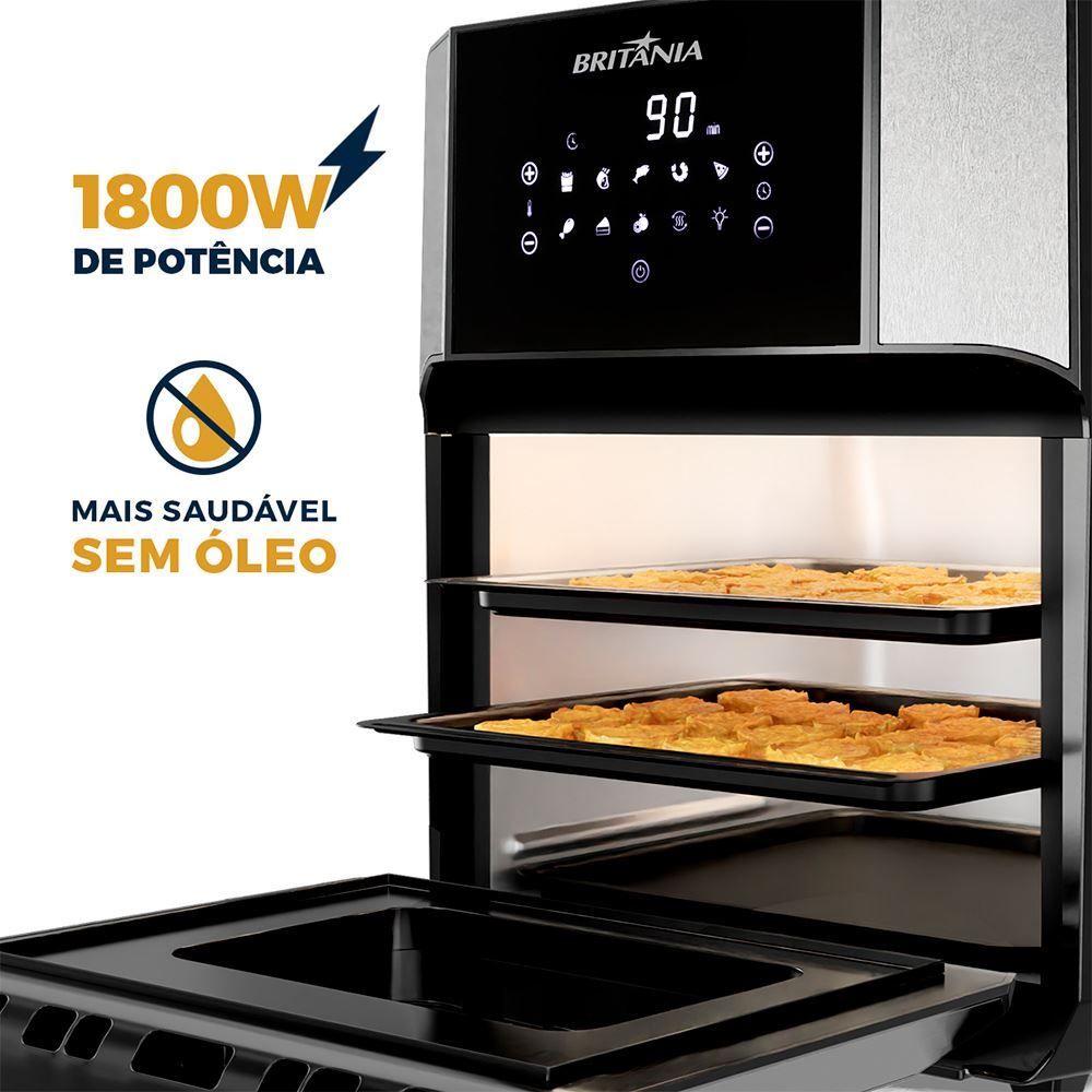 Fritadeira Air Fryer Britânia Oven 4 em 1 BFR2100P