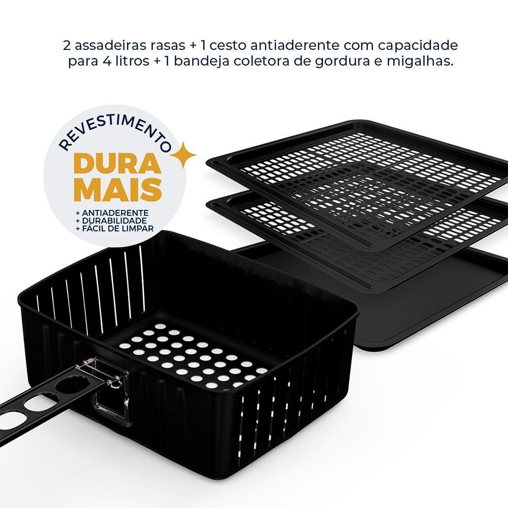 Fritadeira Air Fryer Britânia Oven 4 em 1 BFR2100P