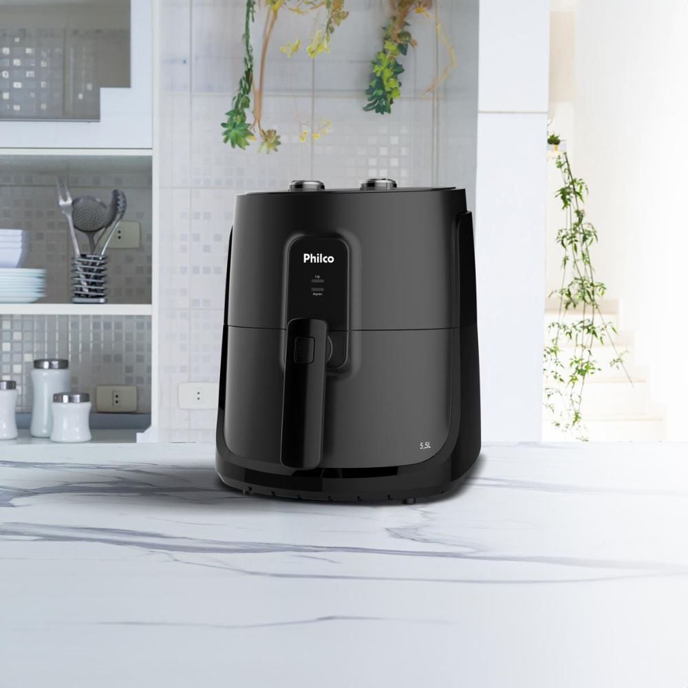 Fritadeira Air Fryer Philco 5,5L 1500W PAF55A Cesto Quadrado
