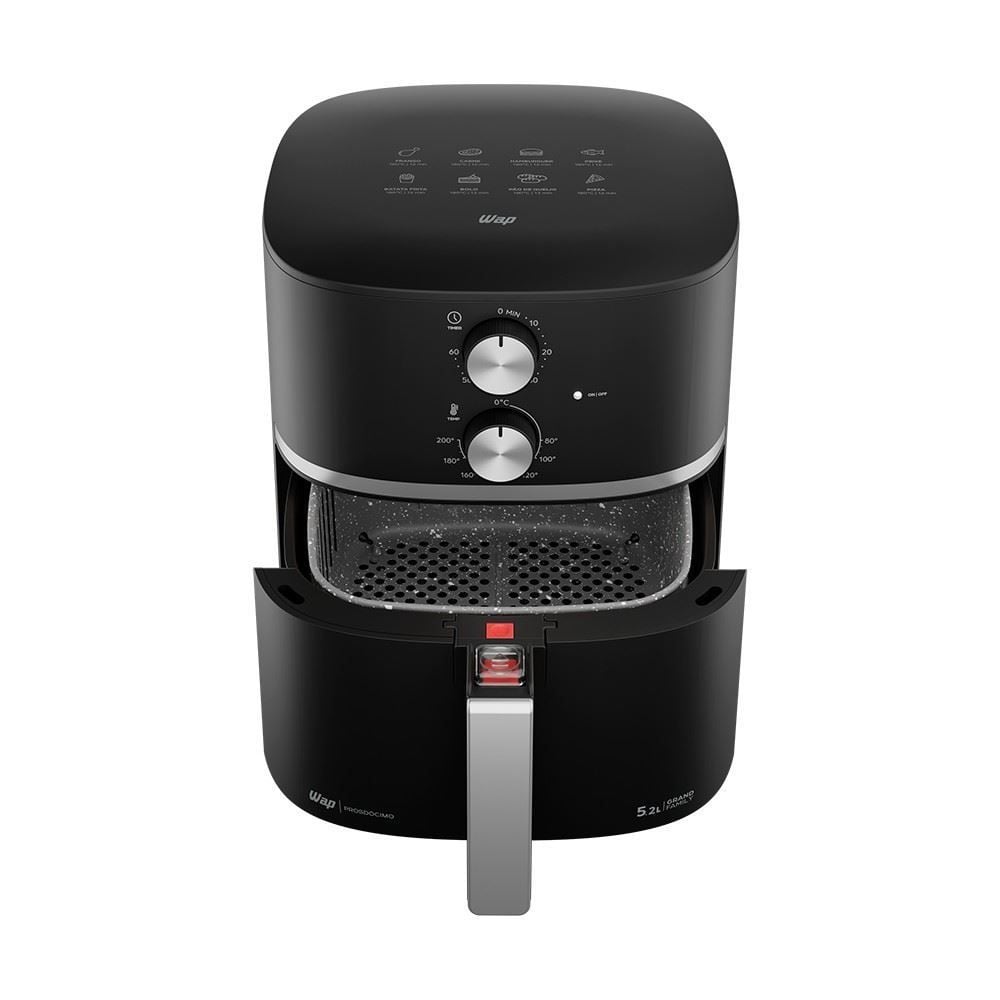 Fritadeira Air Fryer Wap 5,2 Litros Cesto Quadrado e Amplo 1500W WAFG2S