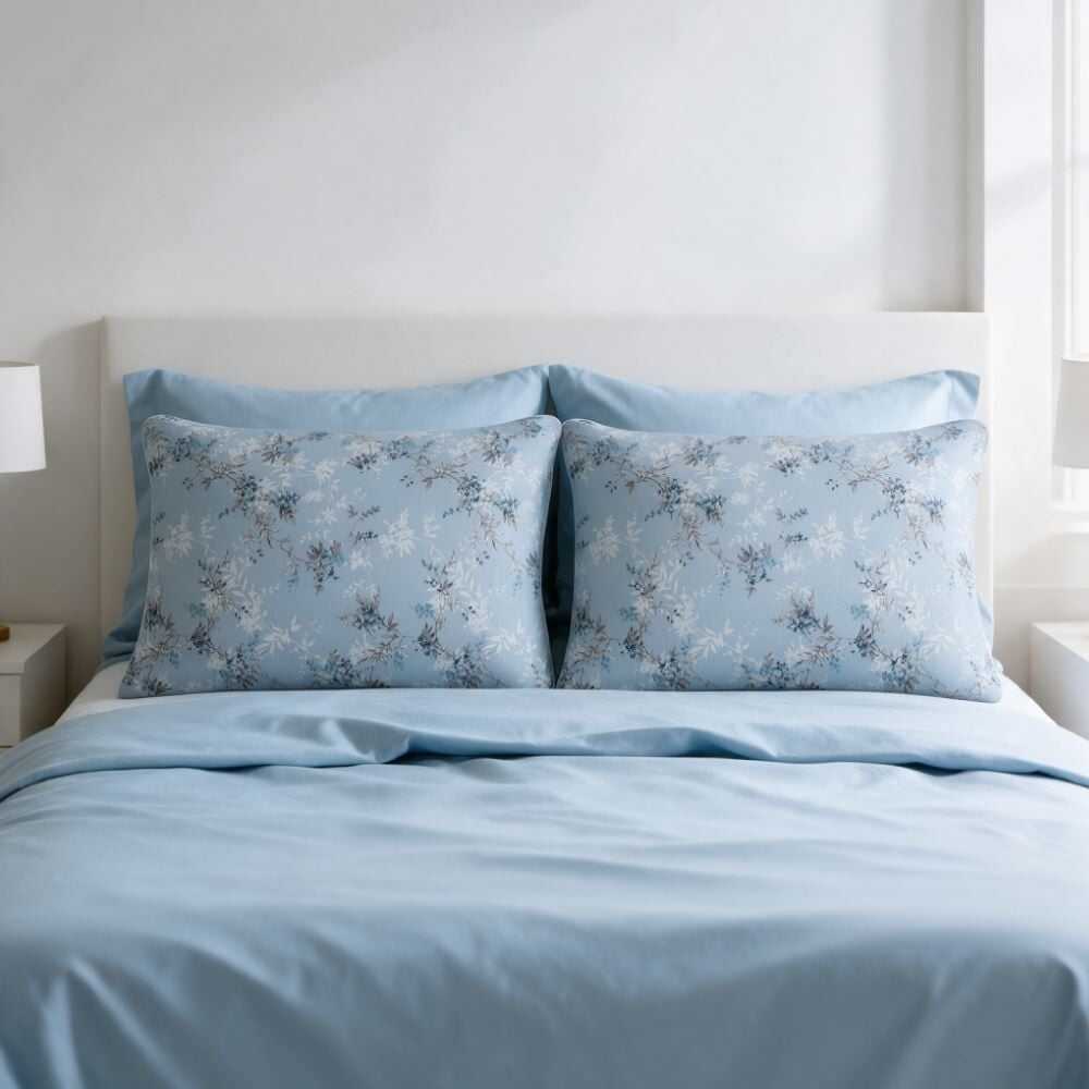 Fronha Avulsa Microfibra Estampada Havan Casa - Rosely Azul