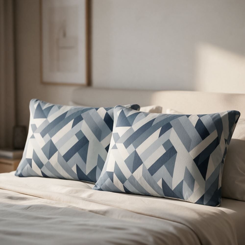 Fronha Avulsa Microfibra Estampada Havan Casa - Arqui Azul