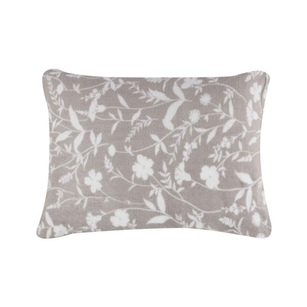 Fronha Avulsa Plush Estampada Havan Casa - Yasmin Floral Cinza