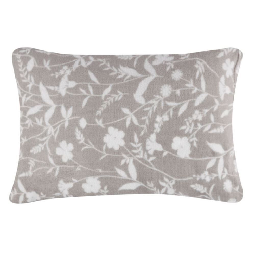 Fronha Avulsa Plush Estampada Havan Casa - Yasmin Floral Cinza