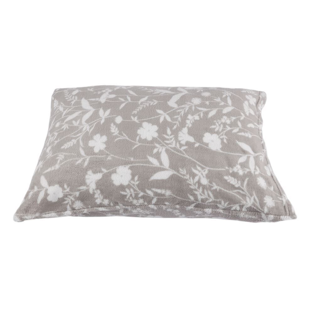 Fronha Avulsa Plush Estampada Havan Casa - Yasmin Floral Cinza