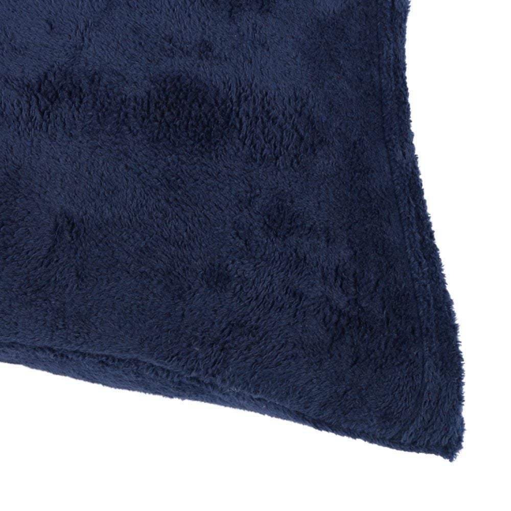 Fronha Avulsa Plush 100% Poliéster Lisa Havan Casa - Azul Mariner