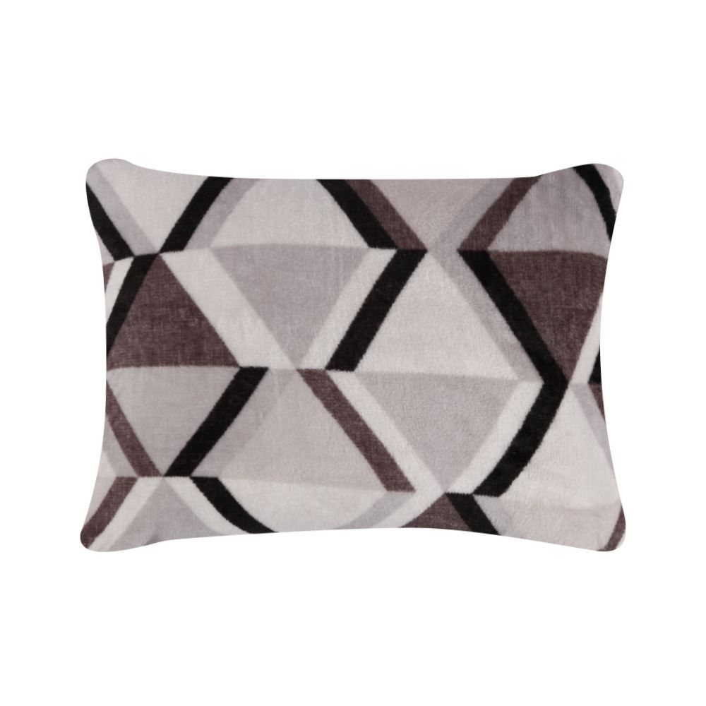 Fronha Avulsa Plush Estampada 50Cmx70cm Havan Casa - Ravi Cinza