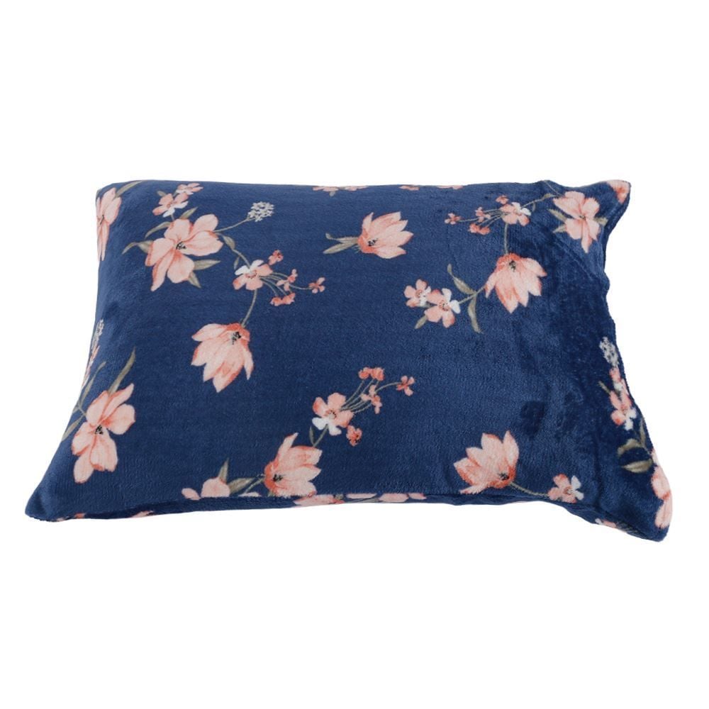 Fronha Avulsa Plush Estampada 50Cmx70cm Havan Casa - Zoe Floral Azul
