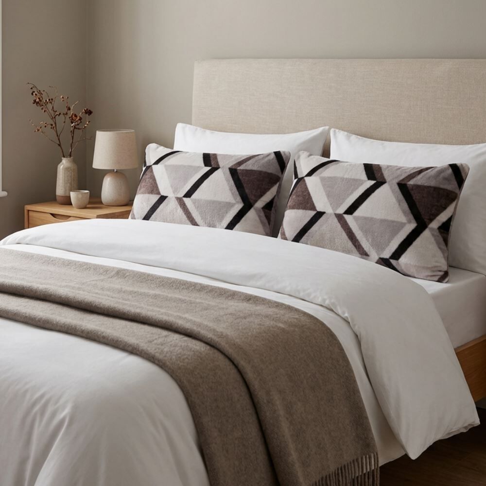 Fronha Avulsa Plush Estampada 50Cmx70cm Havan Casa - Ravi Cinza