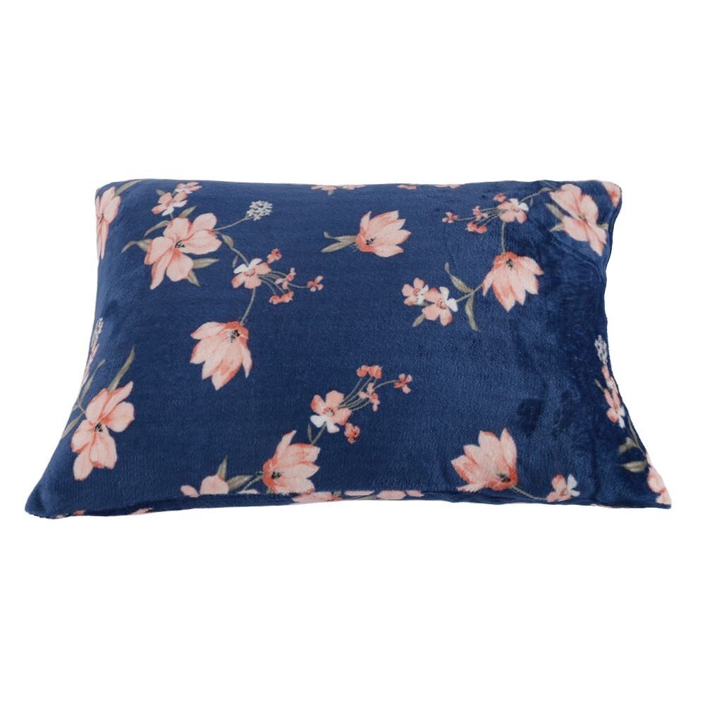 Fronha Avulsa Plush Estampada 50Cmx70cm Havan Casa - Zoe Floral Azul