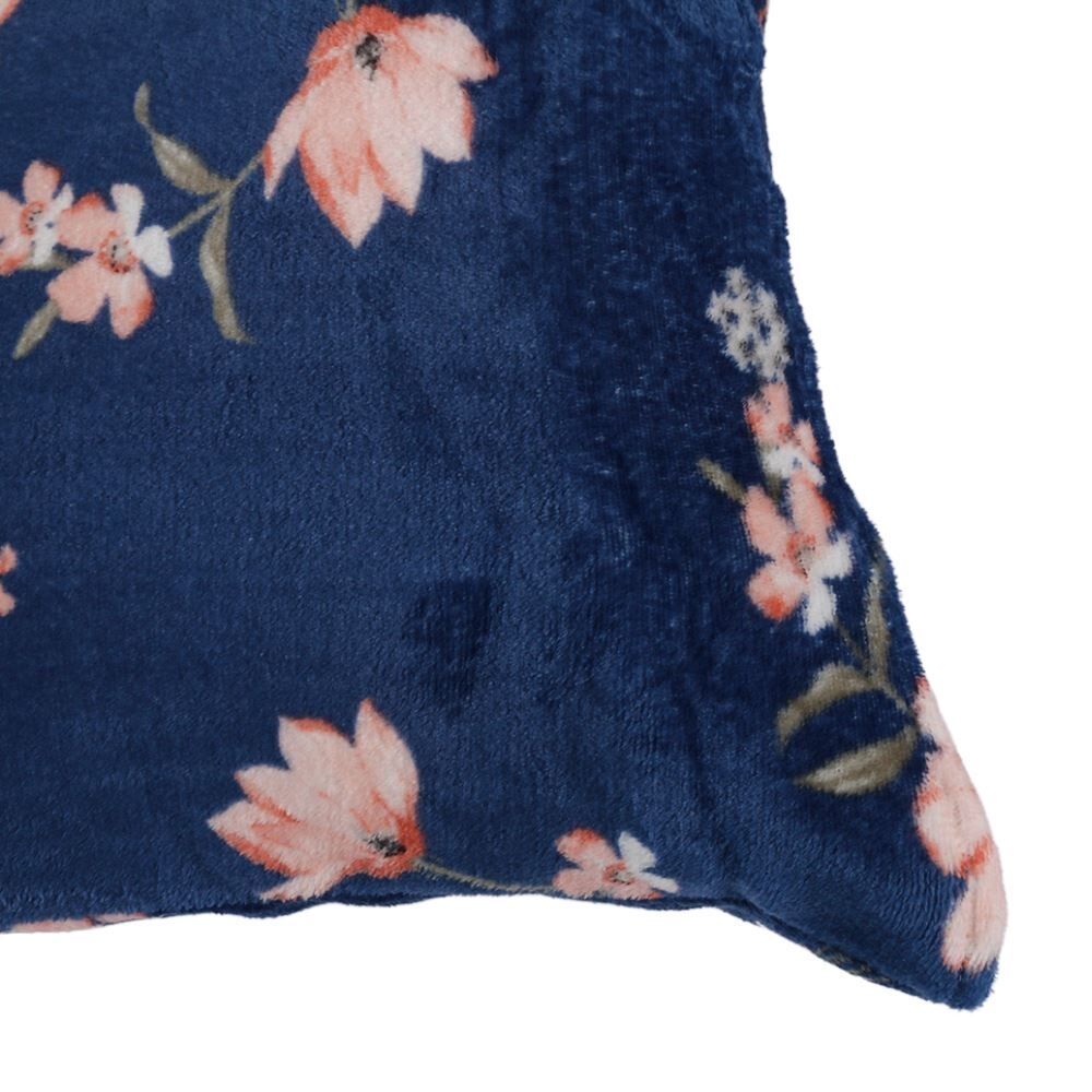 Fronha Avulsa Plush Estampada 50Cmx70cm Havan Casa - Zoe Floral Azul