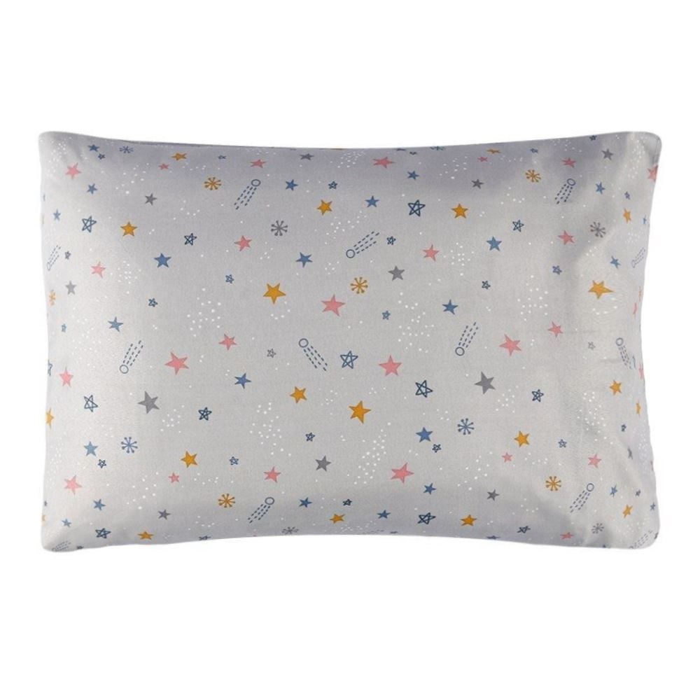 Fronha Avulsa Infantil Microfibra Havan Kids 1 Pç - Estrelas Cinza