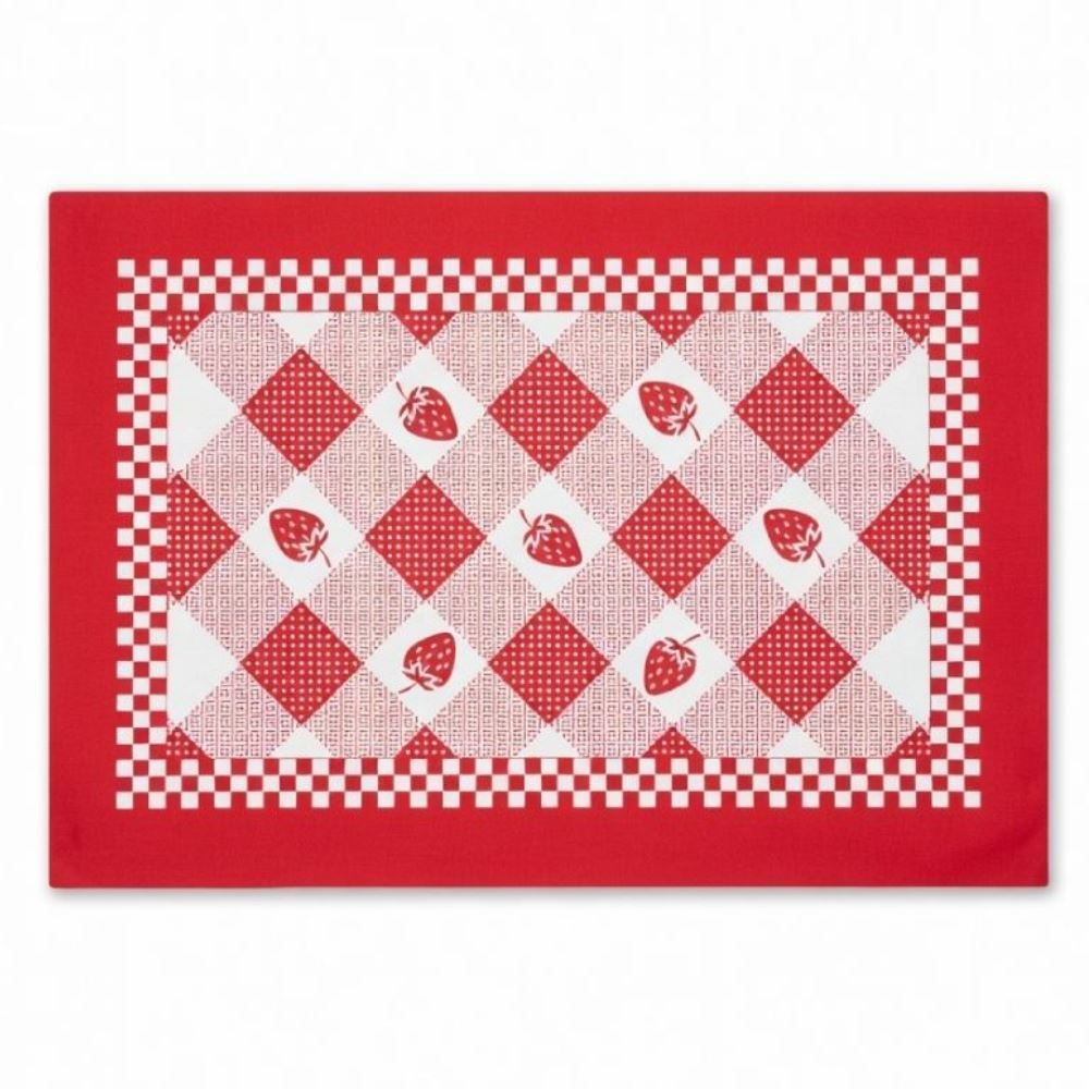 Fundo de Prato 45 X 31 cm Clean Athenas Döhler - Morango