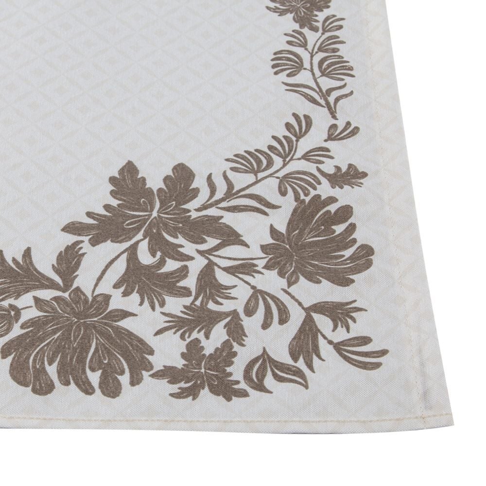 Fundo de Prato Retangular 45X31cm Clean Athenas Döhler - Floral Marrom