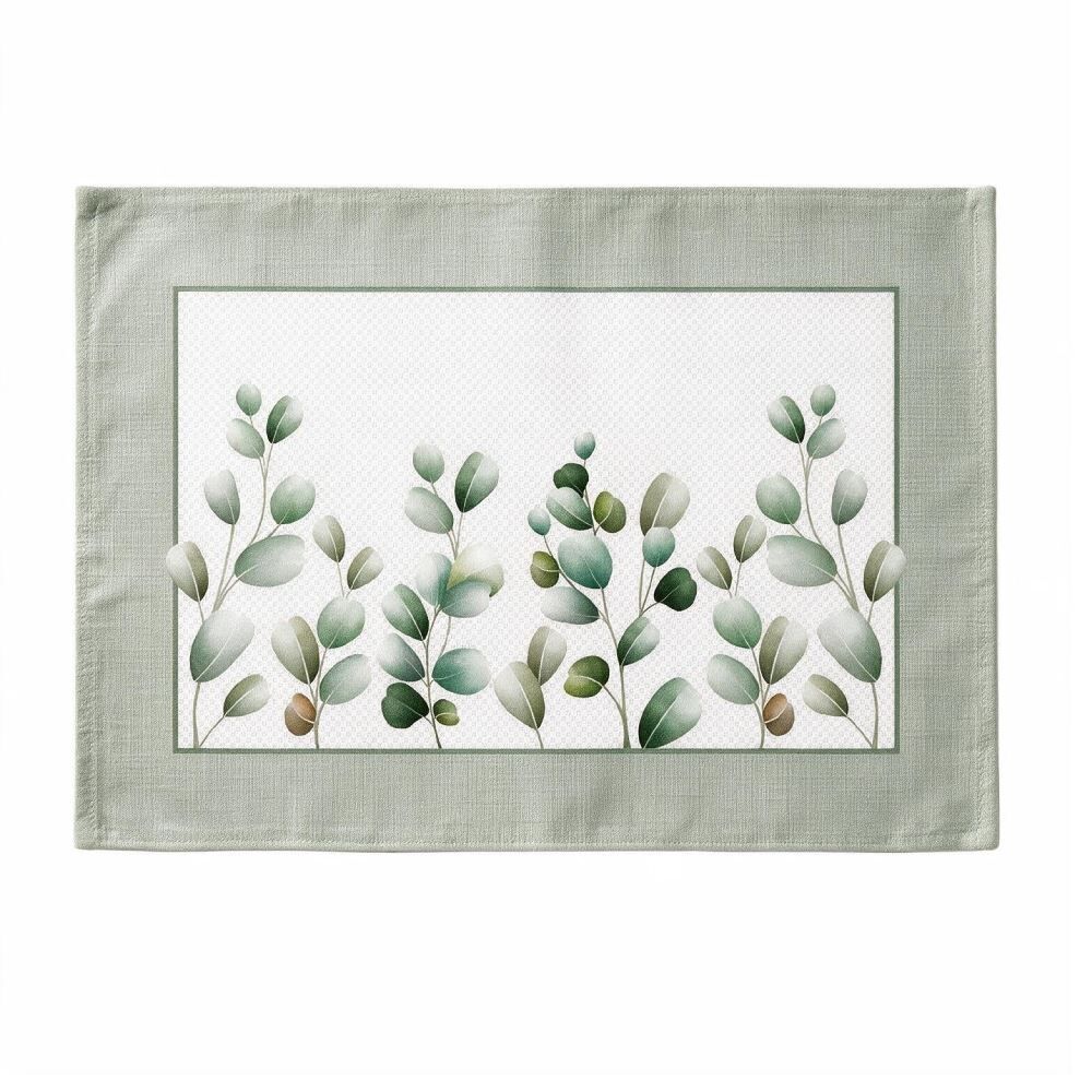 Fundo de Prato 45Cm X 31Cm Clean Renova Döhler - Folhas Verdes