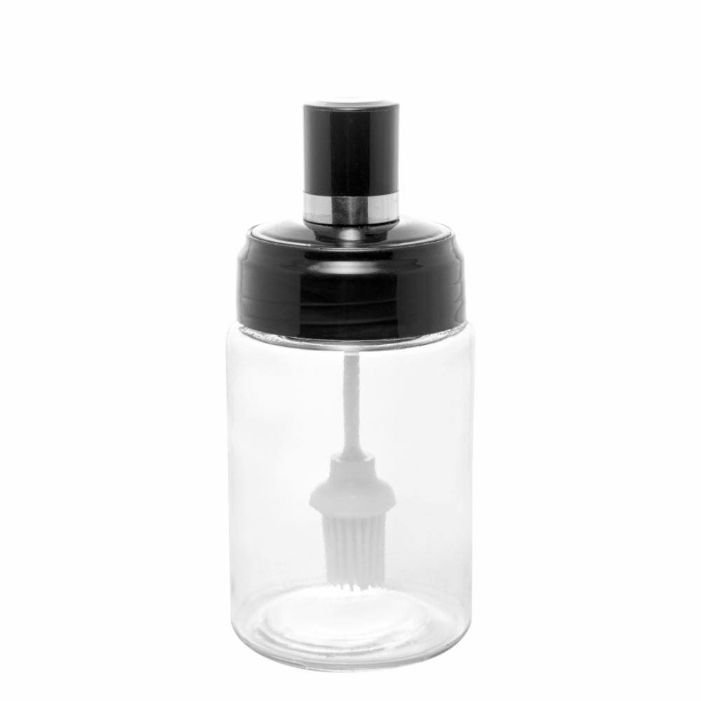Galheteiro De Vidro Com Pincel Wolff 220Ml - Preto