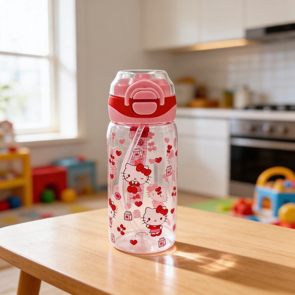Garrafa de Água 550Ml Sanrio - Hello Kitty Vermelho