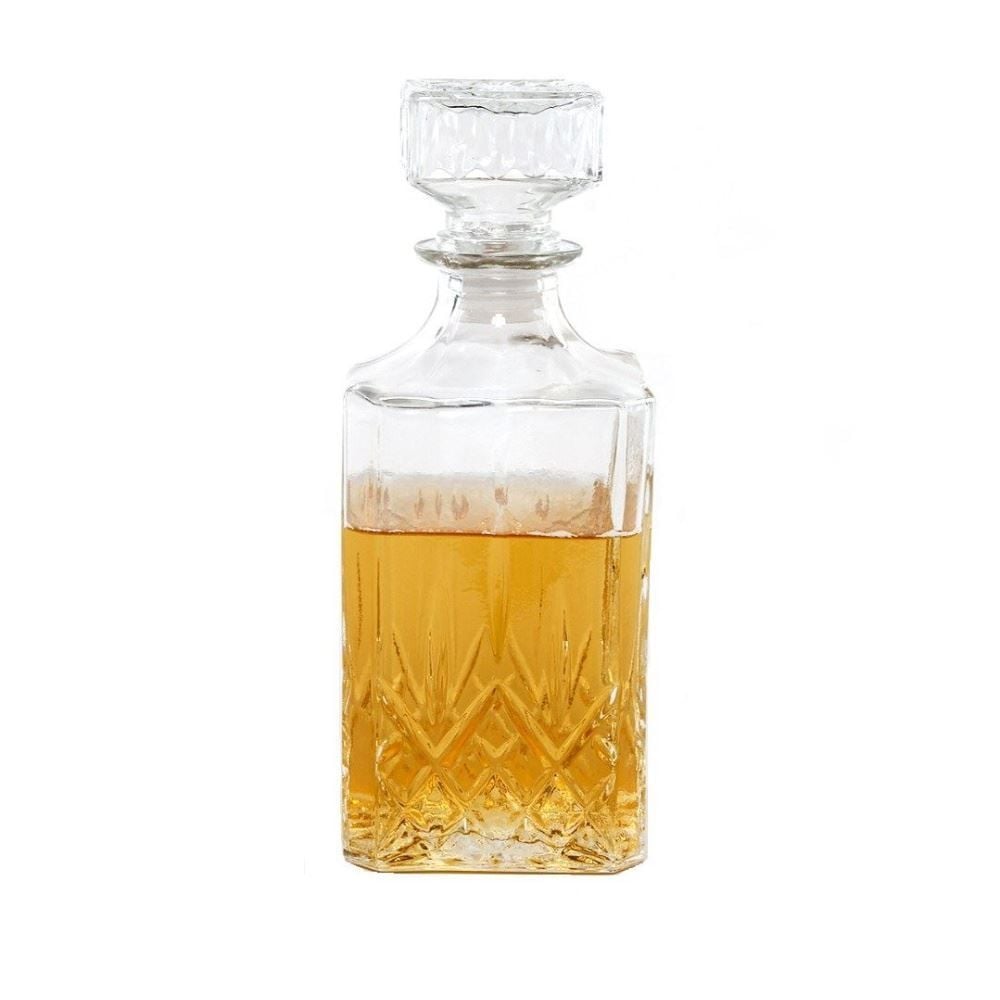 Garrafa de Licor Quadrada Vidro Havan Casa 1 Litro - Transparente