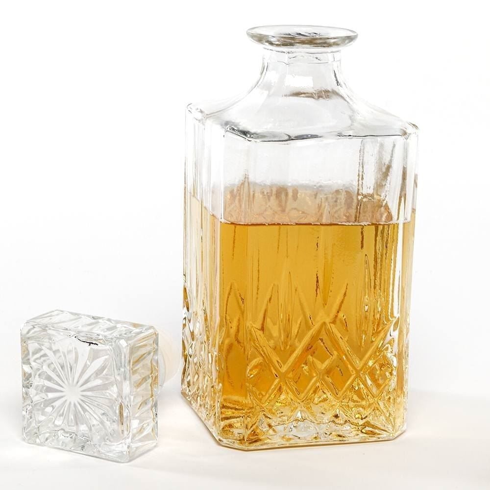 Garrafa de Licor Quadrada Vidro Havan Casa 1 Litro - Transparente