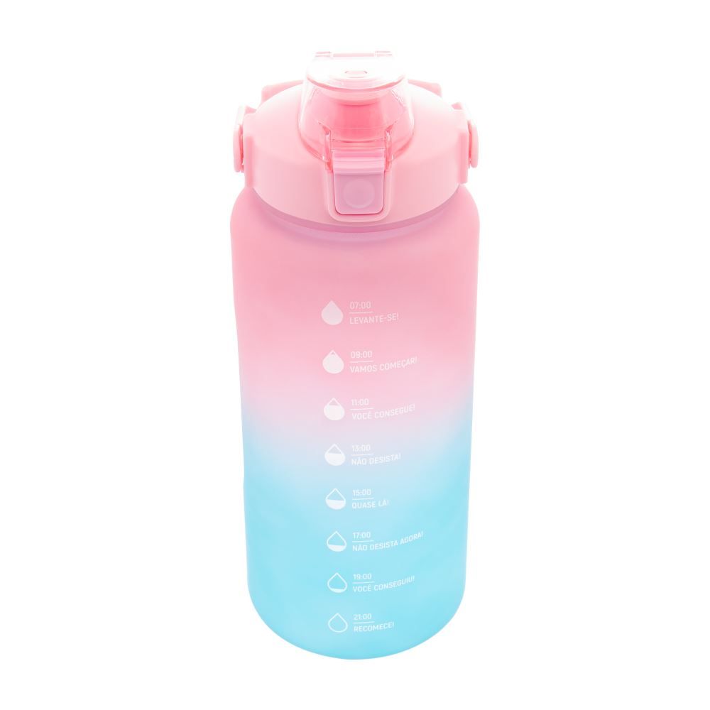 Garrafa Squeeze C/ Marcadores 2L - DEGRADE ROSA/AZUL