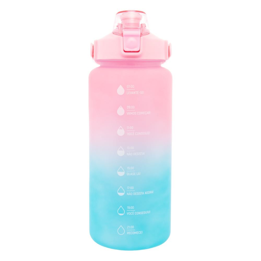 Garrafa Squeeze C/ Marcadores 2L - DEGRADE ROSA/AZUL