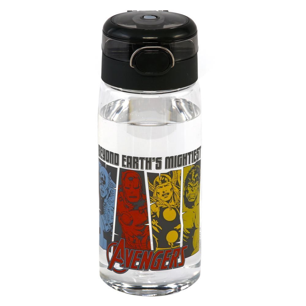 Garrafa Squeeze De Água De Plástico Personagens Marvel 600Ml - Super-Heróis