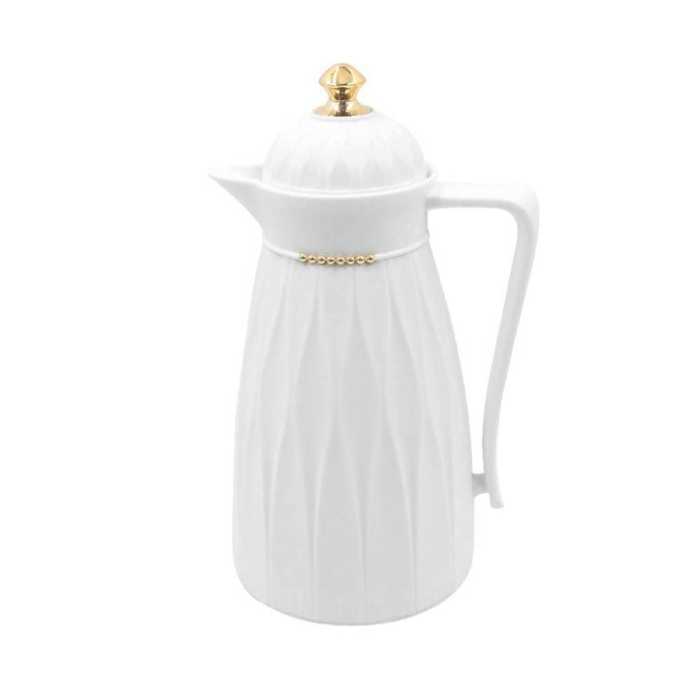 Garrafa Térmica com Topo Dourado Havan Casa 1 Litro - Branco