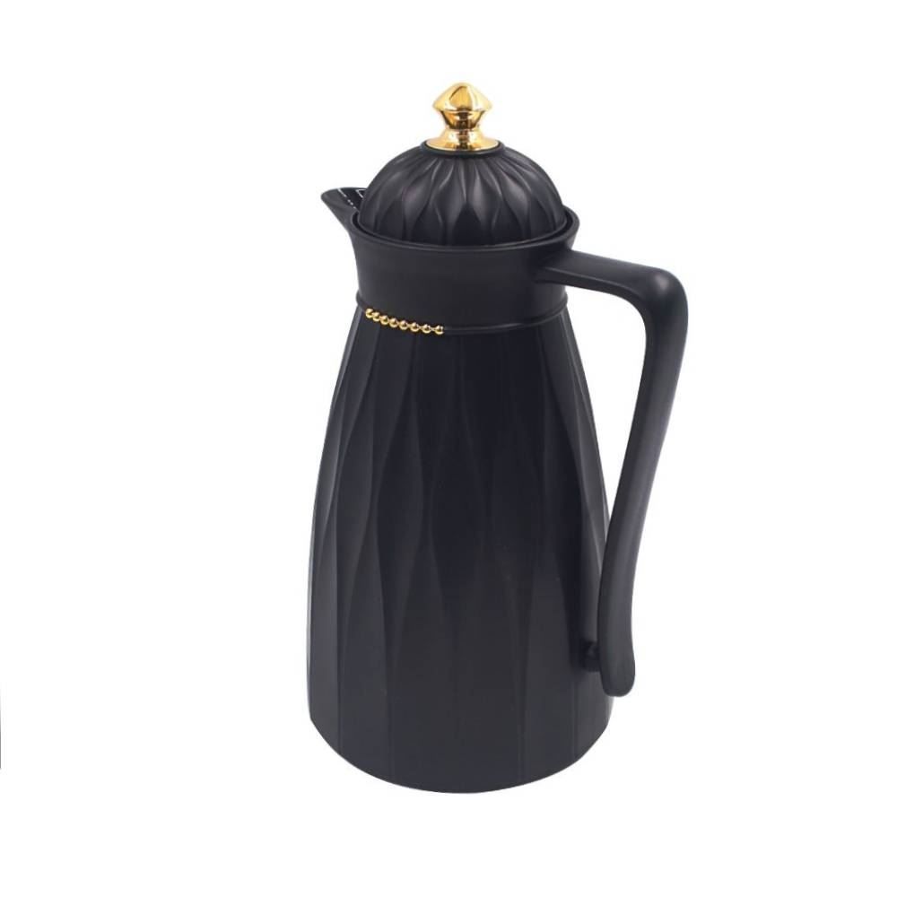 Garrafa Térmica com Topo Dourado Havan Casa 1 Litro - Preto