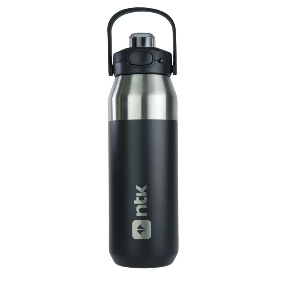 Garrafa Térmica Isomax 1 Litro Aço Inoxidável Nautika - Preto