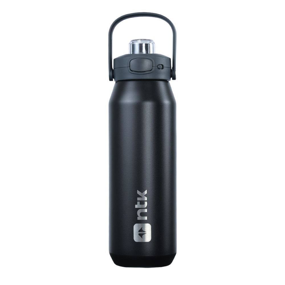 Garrafa Térmica Isomax 1 Litro Aço Inoxidável Nautika - Preta