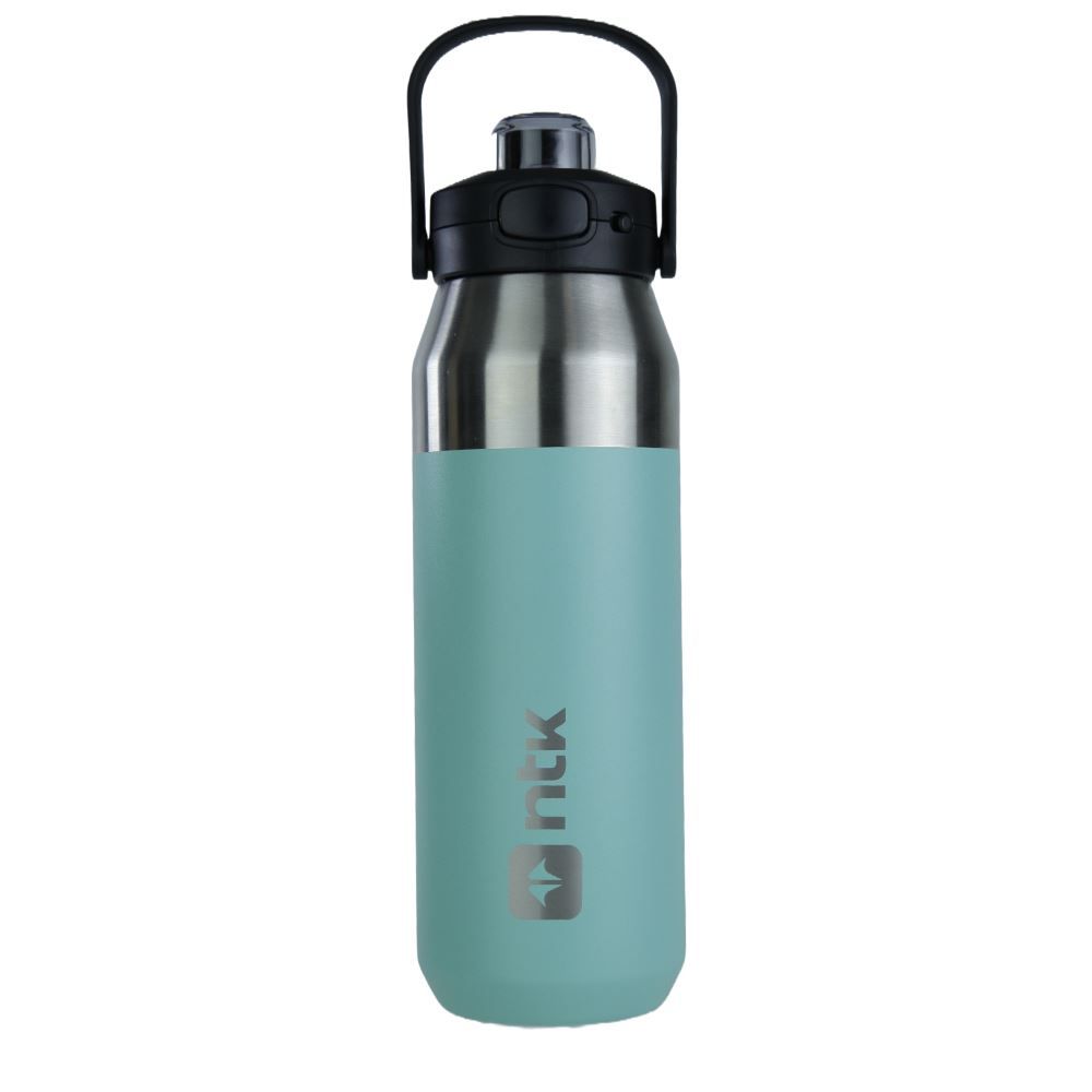 Garrafa Térmica Isomax 1 Litro Aço Inoxidável Nautika - VERDE PRATA