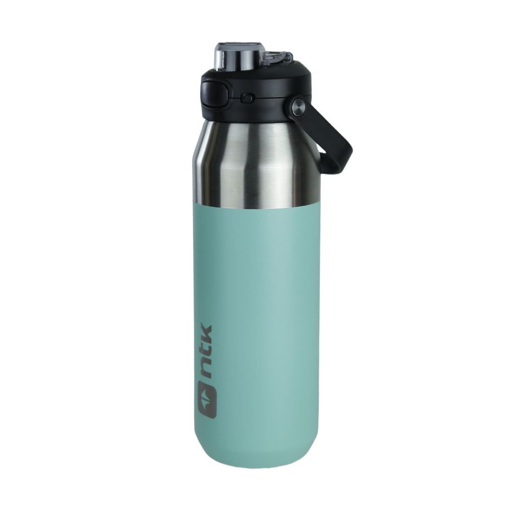 Garrafa Térmica Isomax 1 Litro Aço Inoxidável Nautika - VERDE PRATA