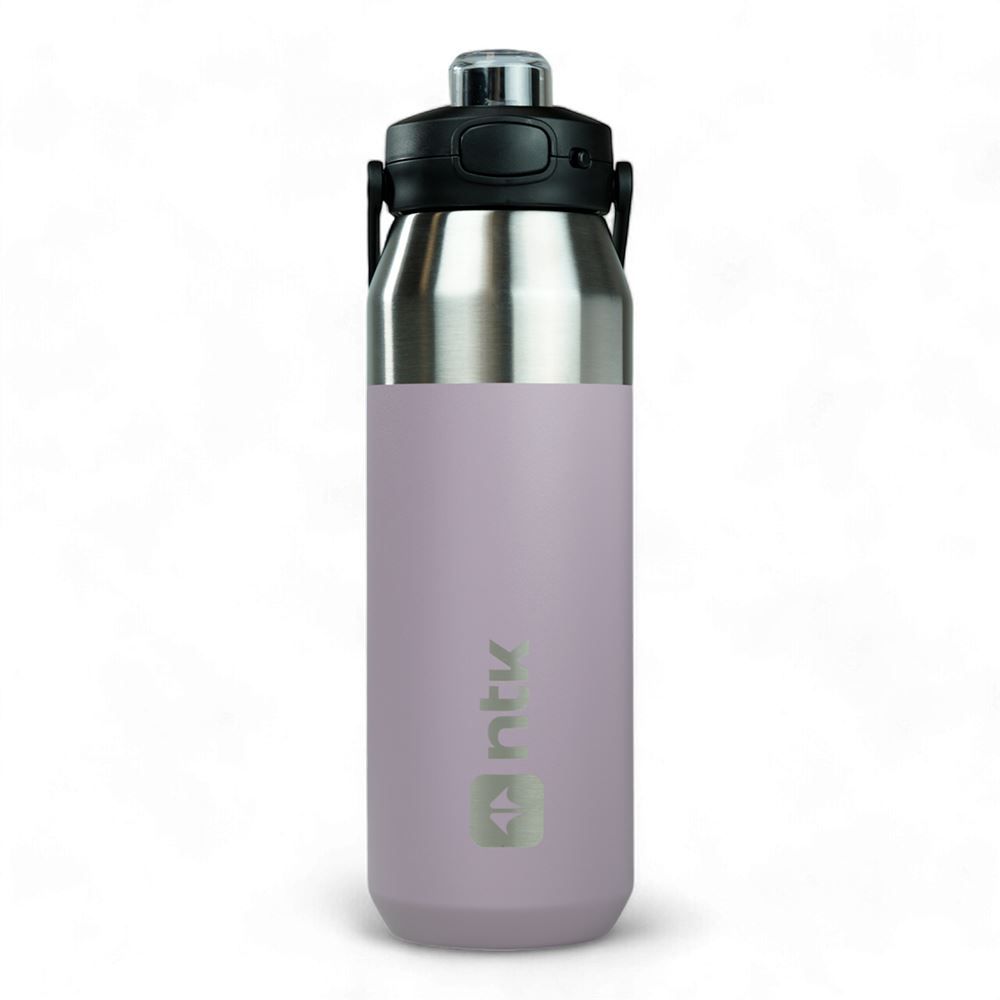 Garrafa Térmica Isomax 1 Litro Aço Inoxidável Nautika - ROXO PRATA