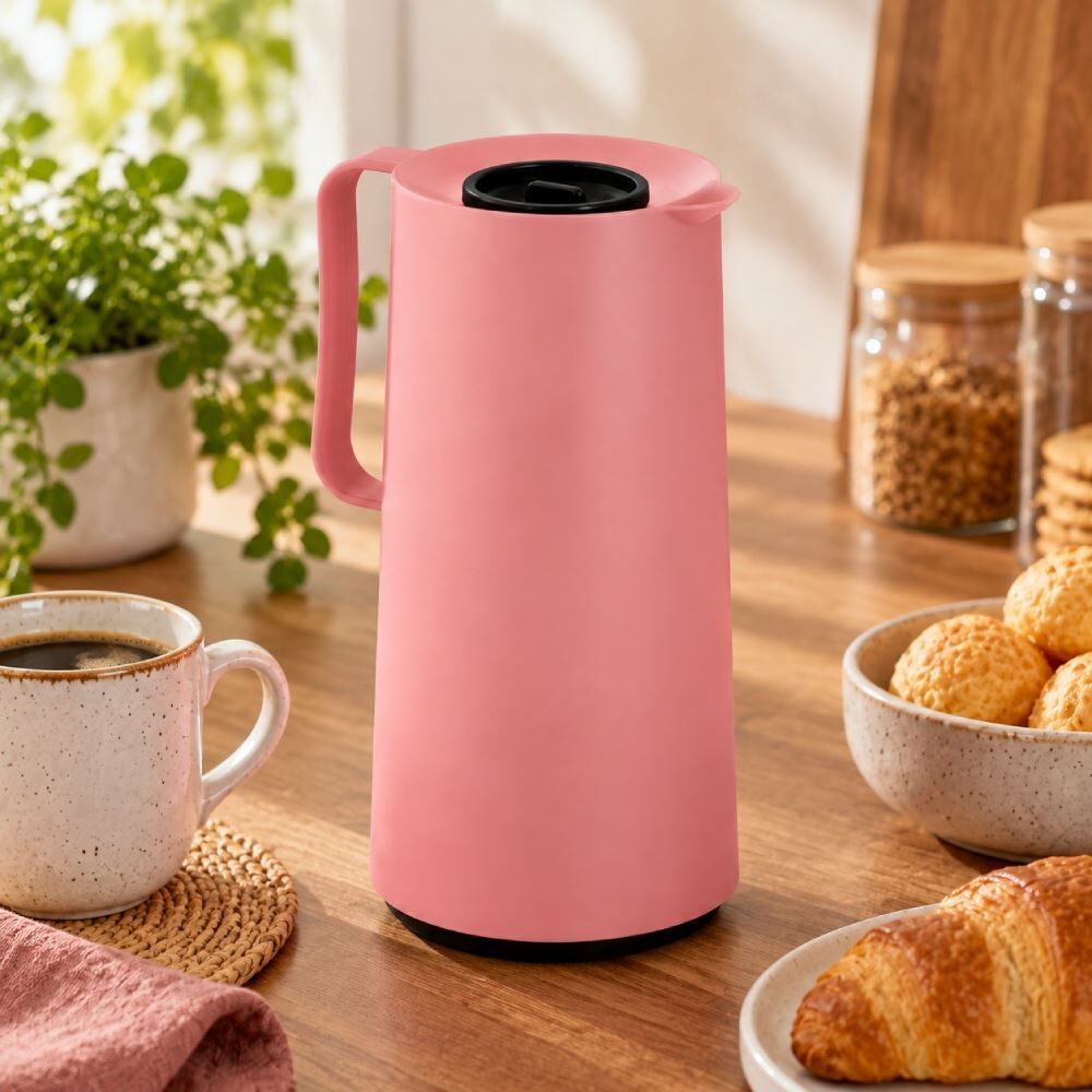 Garrafa Térmica Rolha Bule Haus 1 Litro Mor - Rosa