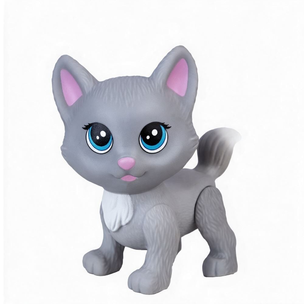 Gatinha Cinza Na Casinha Mini Pet Pupee