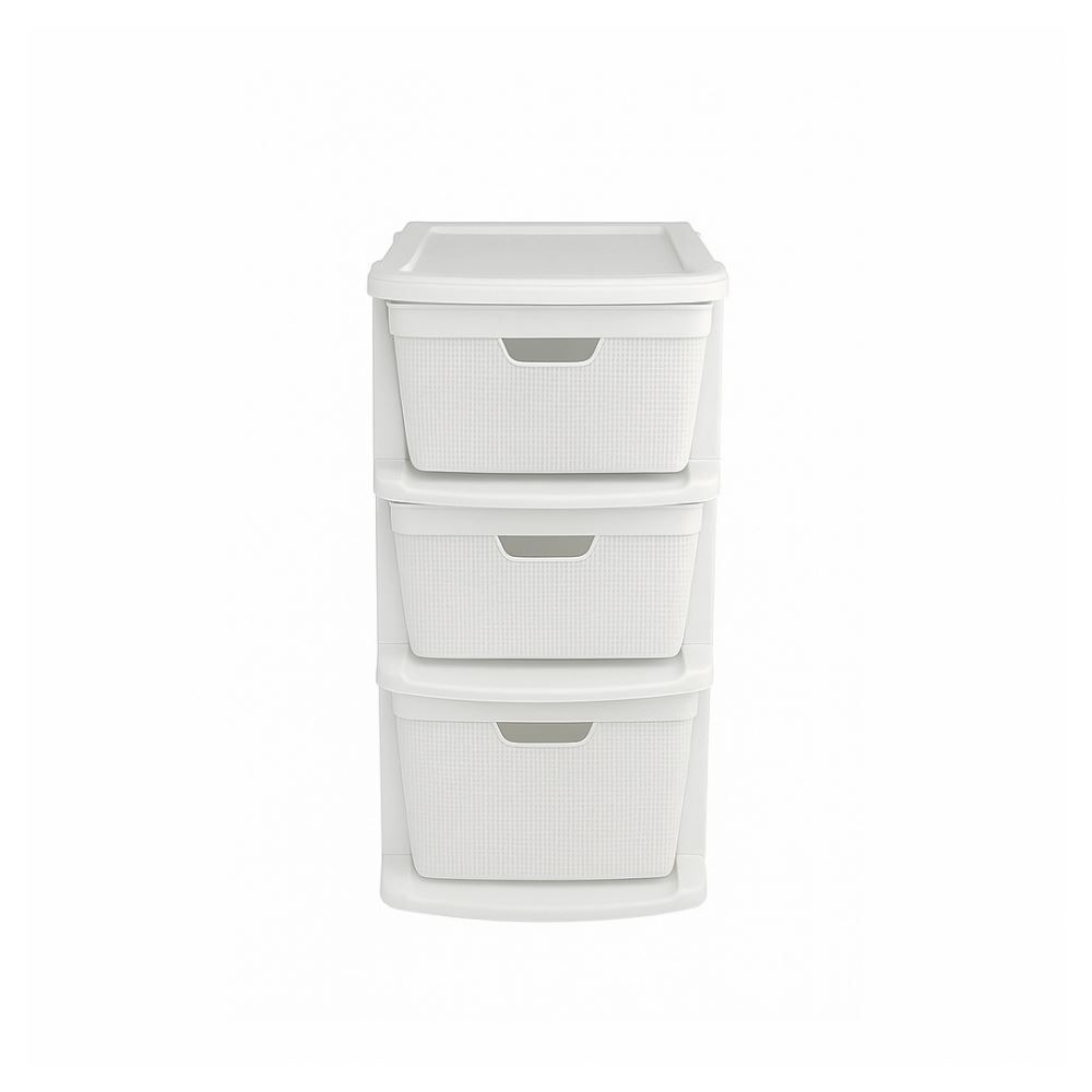 Gaveteiro De Chão Juta 3 Gavetas Jaguar - Branco