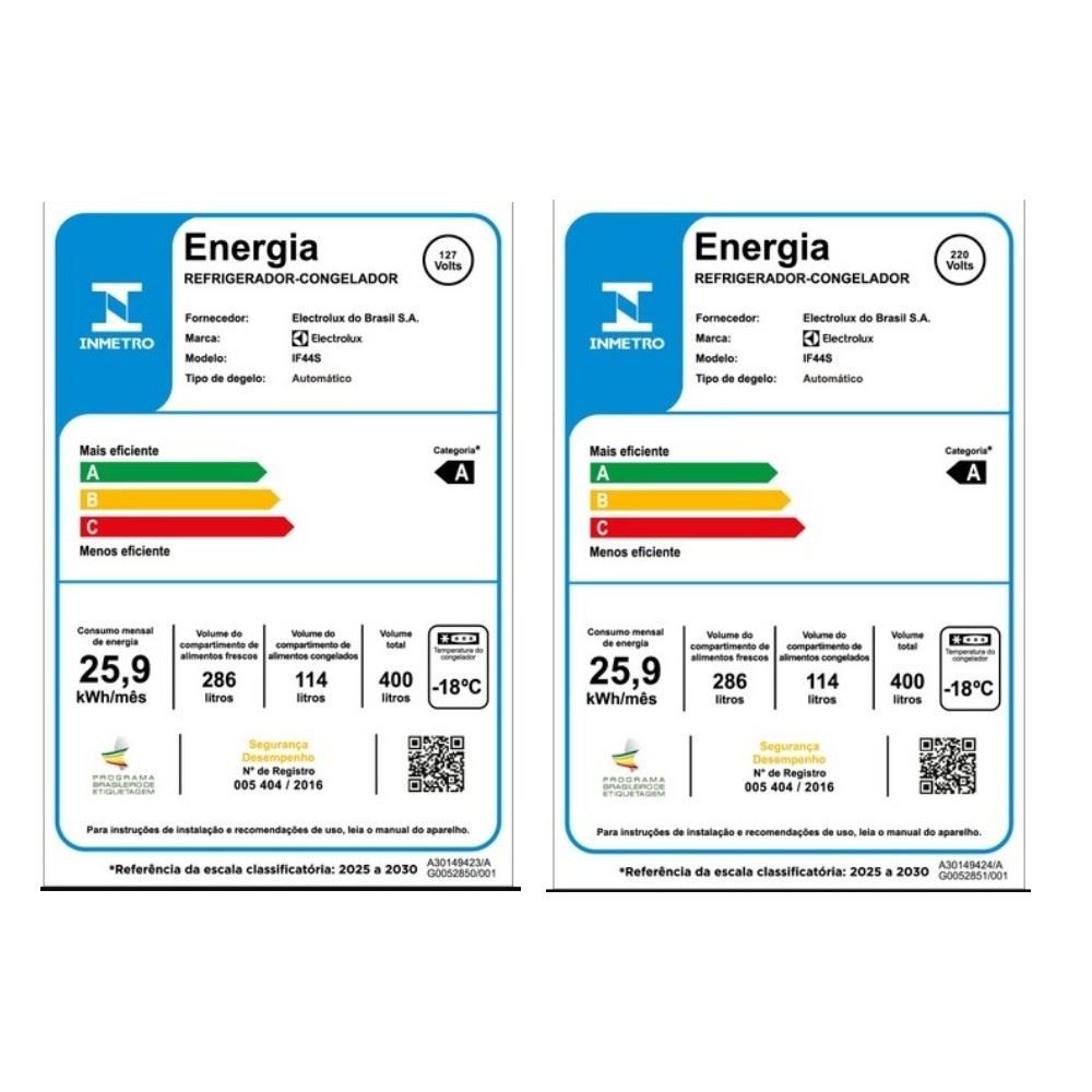Refrigerador Geladeira Electrolux Frost Free Inverter 400 Litros Inox look IF44S