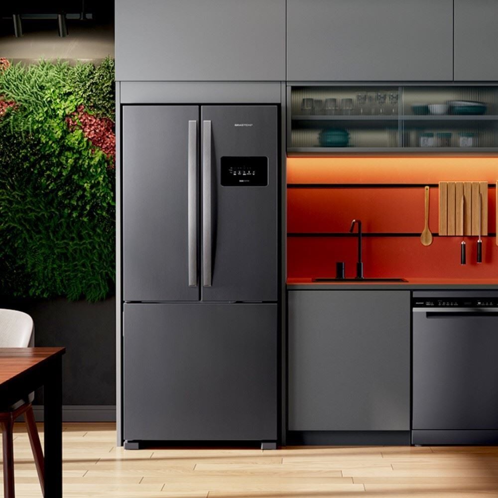 Refrigerador Geladeira Brastemp French Door 3 Portas Inox e Tecnologia Premium
