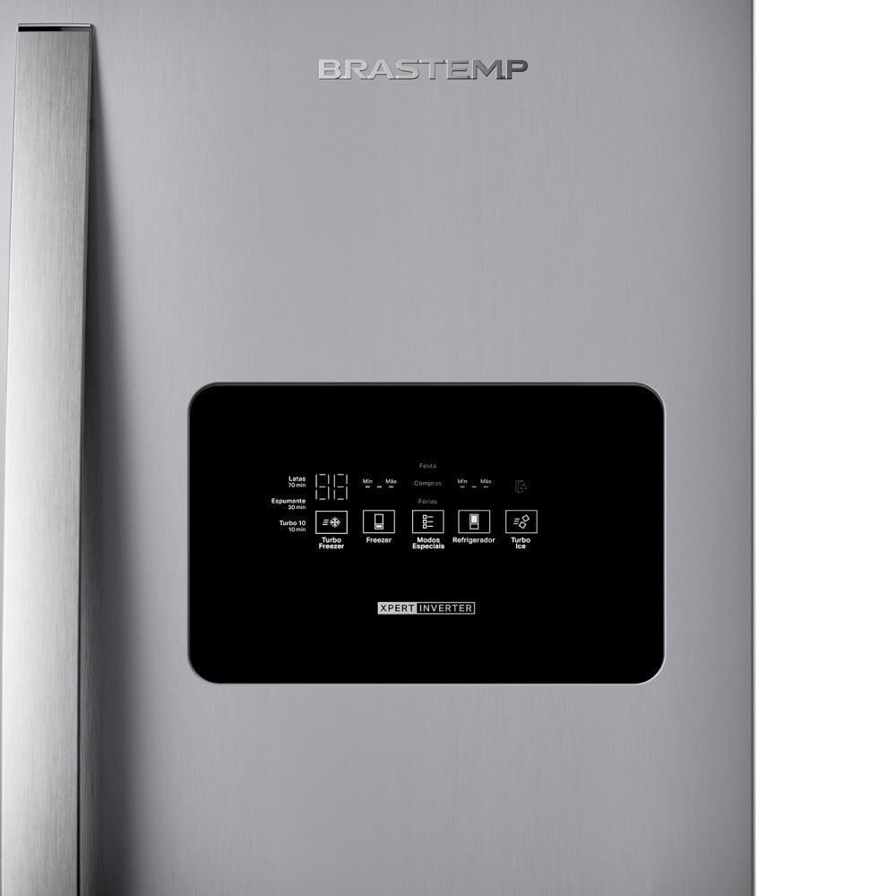 Refrigerador Geladeira Brastemp French Door 3 Portas Inox e Tecnologia Premium
