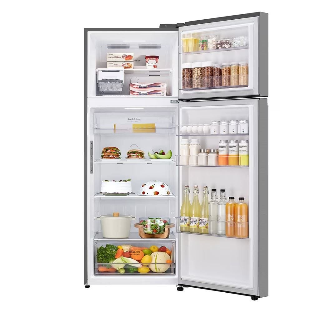 Geladeira LG Frost Free Inverter 461L Duplex Cor Inox Look GN-B452PFF