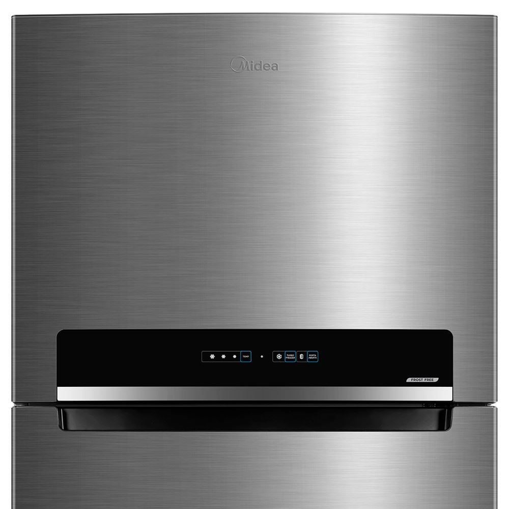 Refrigerador Geladeira Midea Frost Free Duplex 473 Litros Inverter Inox - Bivolt