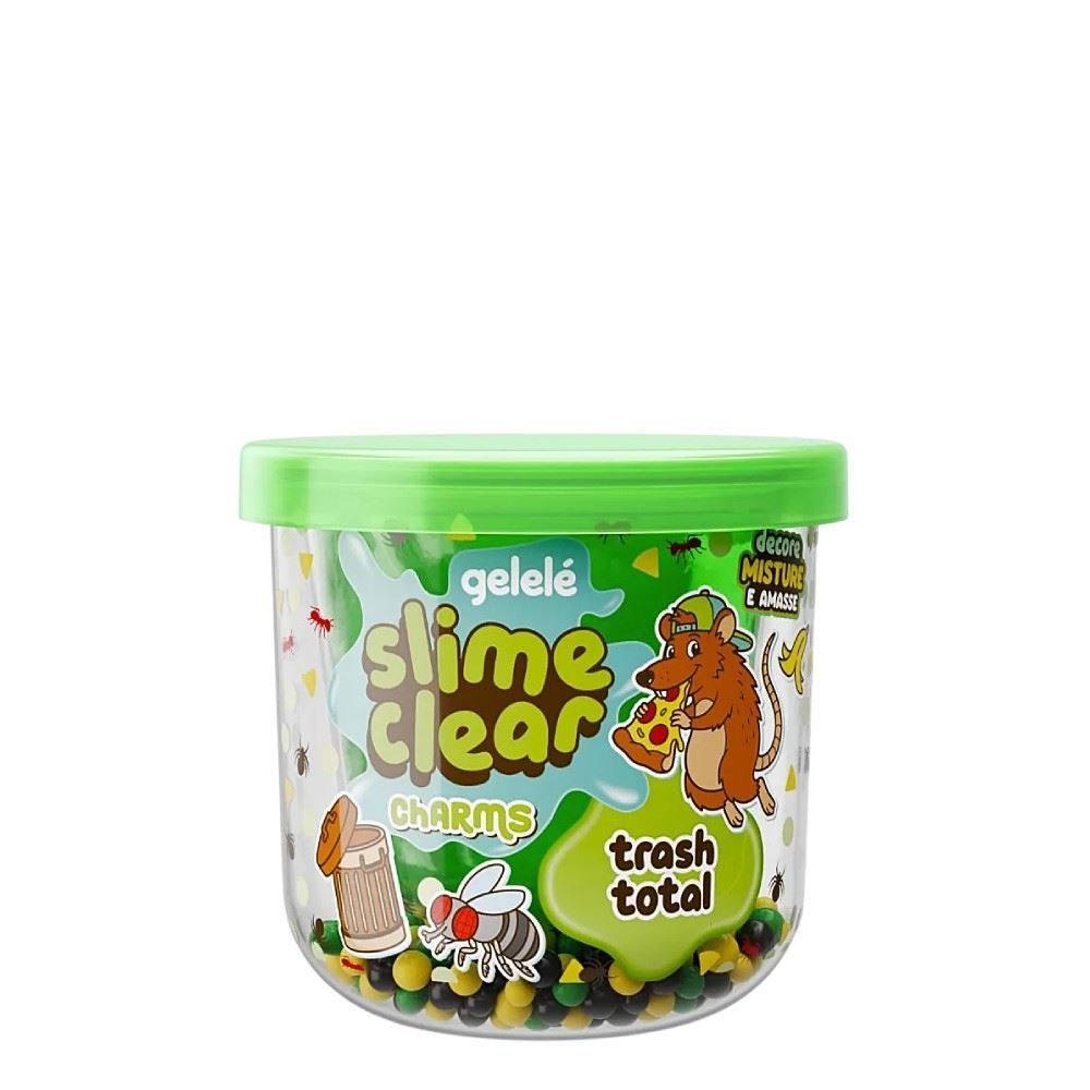 Gelelé Slime Clear Charms Trash Total - 122g