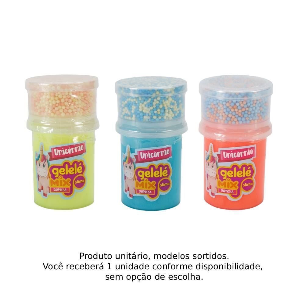 Gelelé Slime Mix Supresa Unicórnio 153G - Sortido