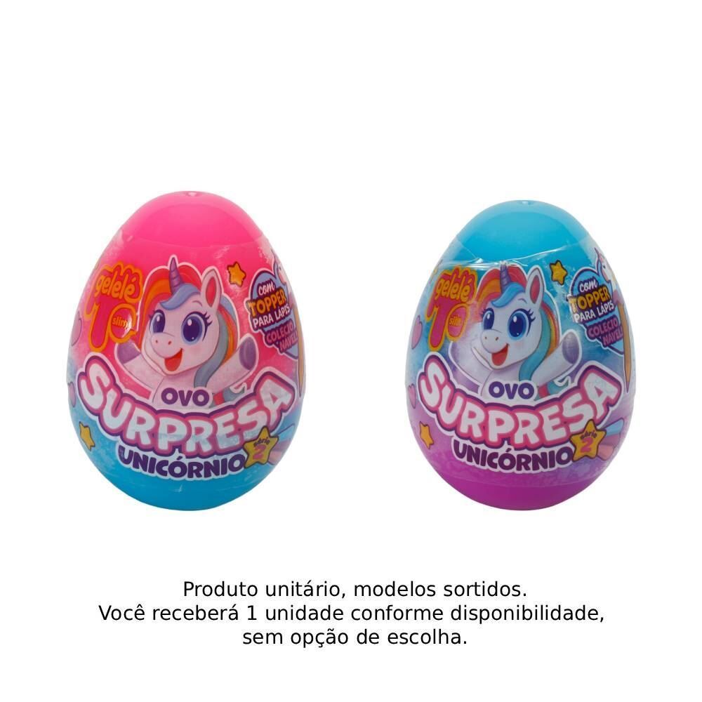 Gelelé Slime Ovo Surpresa Unicórnio 98G Doce Brinquedo - Sortido